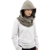 Women Men Fashion Pullover Scarf Hooded Scarf | Multifunctional Medieval Linen Cotton Cowl Hood Vintage Goth Cape Costume