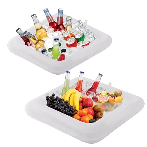 Inflatable Serving Bar, Salad Serving Sets Bar Buffet Food Drinks  Inflatable Cooler Table Pool Ice Tray Easy to Blow Up for  Party,Graduation,Picnic