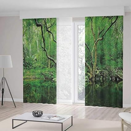 Amazon Com Yoliyana Blackout Curtains Green Decor Living