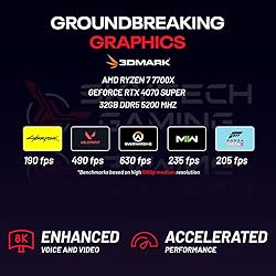 Skytech Omega Gaming PC, Ryzen 7 7700X 4.5 GHz, RTX