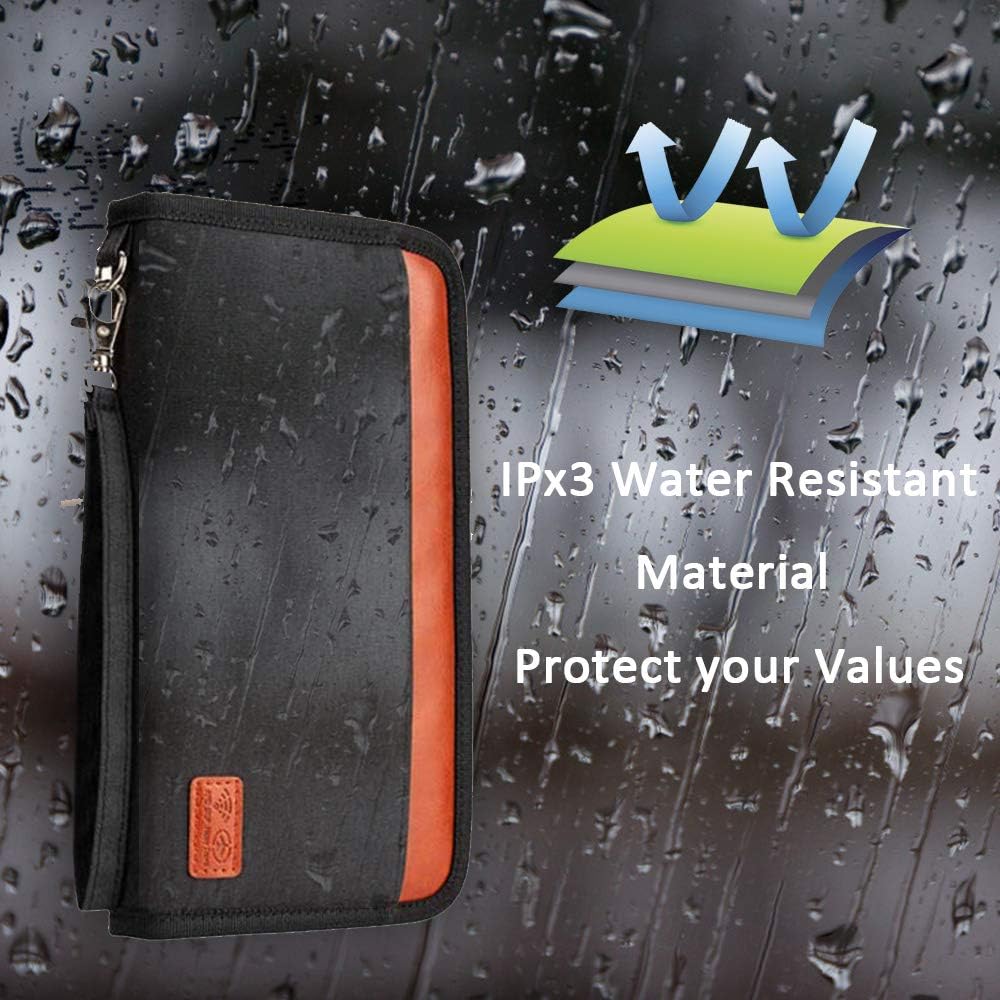  | Family Passport Holder RFID Blocking Document Organizer Bag, Travel Wallet Ticket Holder | Passport Wallets