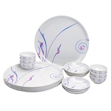 MEHUL CROCKERY Melamine Dinnerware Design Boomer Thali - Set of 18 Piece