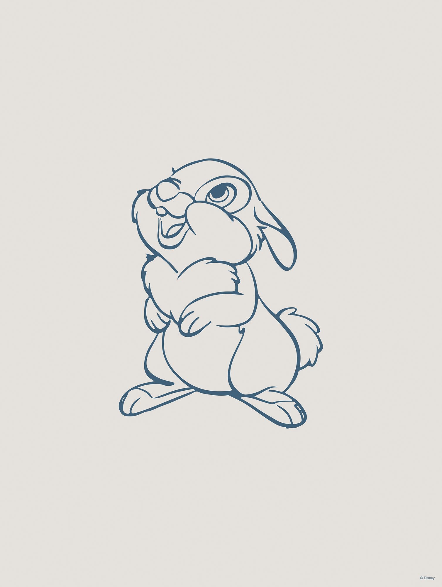 Komar Wall Picture - Hey Thumper - Size: 30 x 40 cm - Poster, Art Print, Decoration, Living Room, Bedroom, Disney