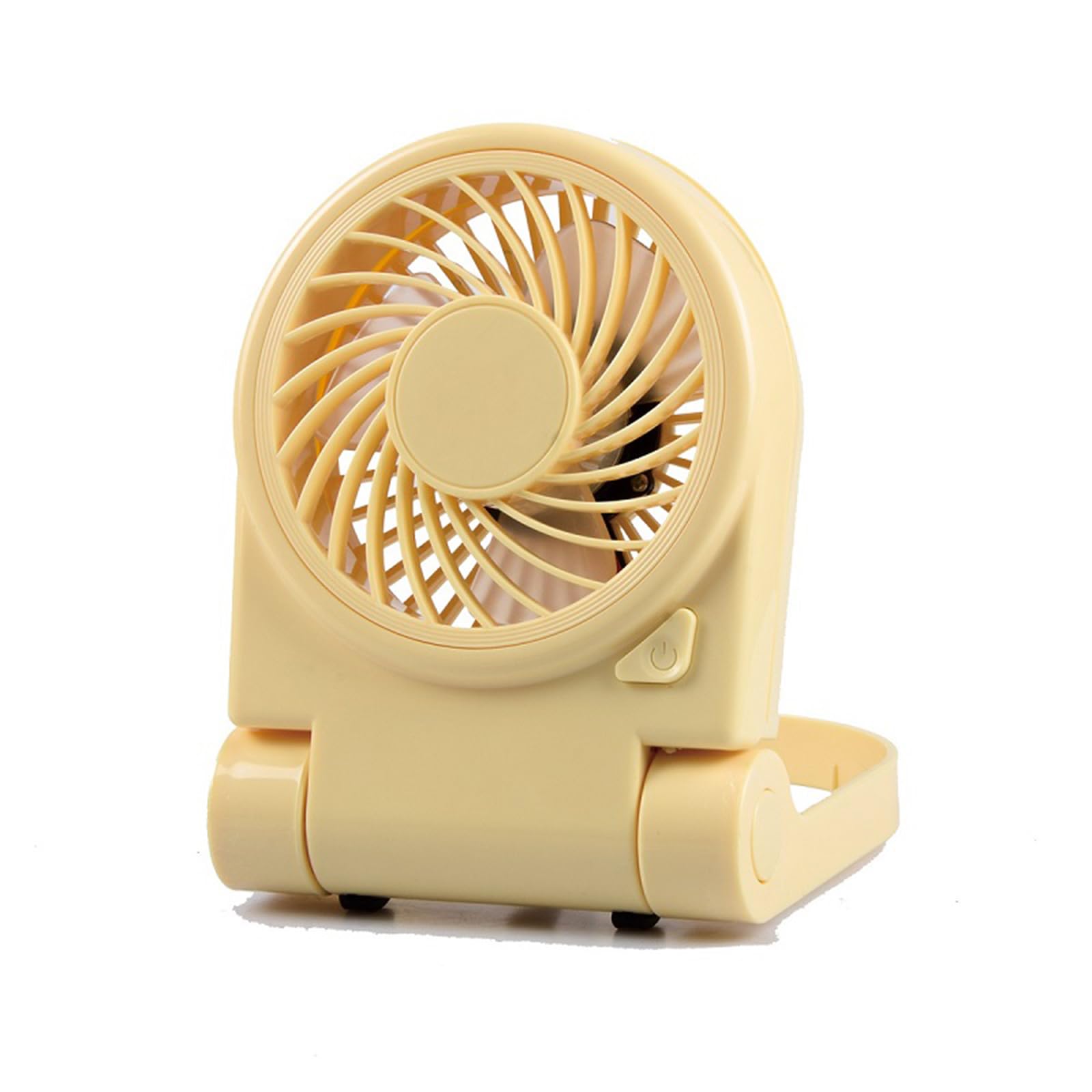 Photo 1 of shinic 4 Inch USB Desk Fan with 2 Speeds, 180° Adjustable - Portable Mini Fan Powered by Dual USB or 4 AA Batteries, Quiet Cooling for Home Office Desk, Outdoor, Travel, Dorm (Yellow)