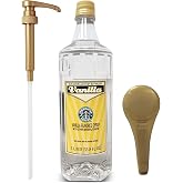 Starbucks Syrup Vanilla 33 OZ Bottle For Coffee And Tea with Gold Coffee Syrup Pump