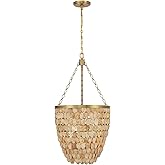 Savoy House 7-7560-4-322 Catalan Breegan Jane Designed Bohemian Coastal Organic Coconut Shell Pendant, 4-Light 240 Total Watt