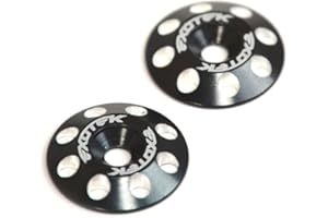 EXOTEK RC Flite Wing Buttons V2, 6061 2 Pack - Black / Exotek / 1678BLK