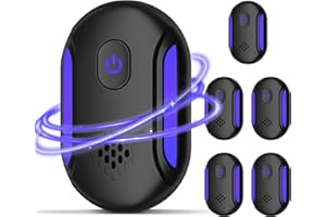 BUGBEAT 2024 Upgraded Ultrasonic Insect Repeller, Indoor Repellent 6 Packs, Electronic Plug in Pest Control for Roach, Ant, Rodent, Mouse, Bugs, Mosquito, Spider Repellent for House, Garage, Warehouse