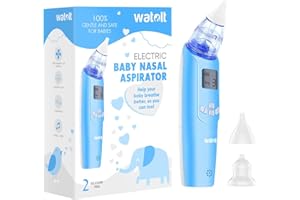 Watolt Baby Nasal Aspirator - Electric Nose Suction for Baby - Automatic Booger Sucker for Infants - Battery Powered Snot Mucus Remover for Kids Toddlers