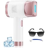 Laser Hair Removal for Women and Men, IPL with Ice-Cooling System for Nearly Painless and Long-Lasting Result at-Home Permanent Hair Removal Device 999999 Flashes for Whole Body Use