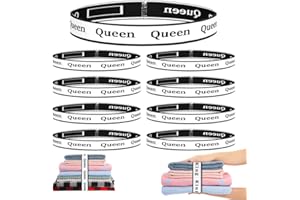 WUHER 8Pcs Bed Sheet Organizer Bands Sheets Labels for Elastic Bedding Linen Closet Storage Foldable Sheet Set Organizer Sheet Keeper Band Queen