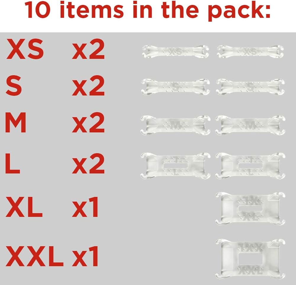 Ringo Size Specific Packs, 10-Pack of Invisible Ring Size Adjuster with Transparent Memory Fit, Not Metal - Image 4