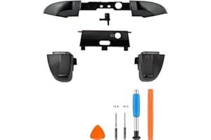 TOMSIN LB RB Bumper Button Replacement Kit for Xbox Elite Series 2 Controller, Shoulder Trigger Button Parts with Bluetooth Button and Tools(Black)