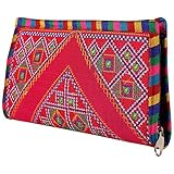 Craft Trade Handmade Designer Embroidered Rajasthani Clutch Bag For Women's Pink