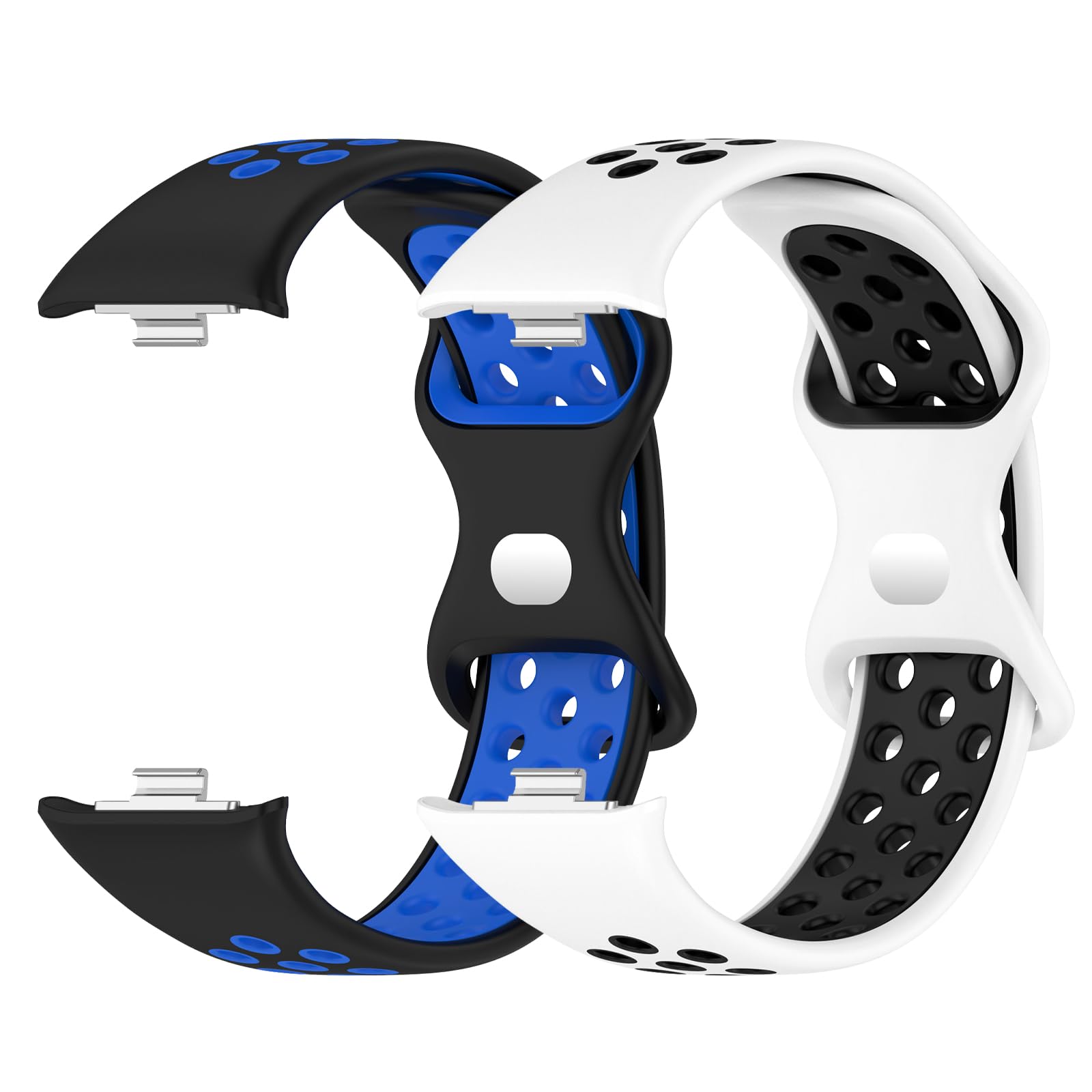 Xisair 2 Pieces Straps Compatible with Redmi Watch 4 & Xiaomi Mi Band 8 Pro Sports Strap Breathable Silicone Replacement Bands