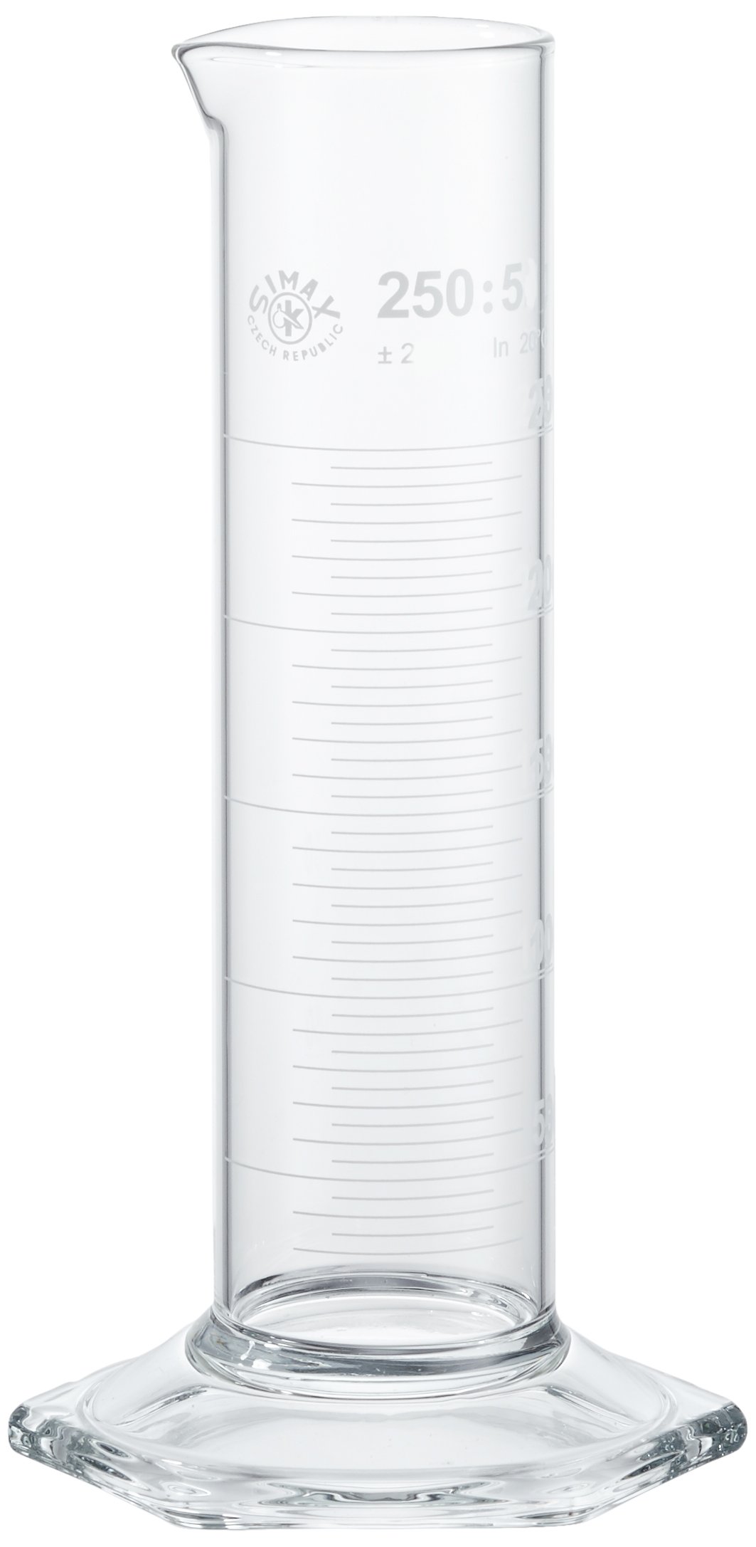 Neolab Electric 1279 Measuring Cylinder – 250ml – Low Form Hex Foot High Class B (Pack of 2)