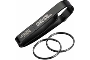 NP NIGHT PROVISION Tactical Key Ring Holder for Duty Belts, Quick Release Key Clip Stainless Steel w/XL Detachable Key Rings