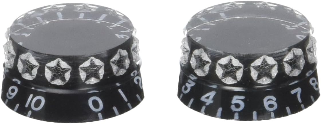 GT SPEED KNOBS- BLACK W/GRIP- SET/2, Noir/Étoiles