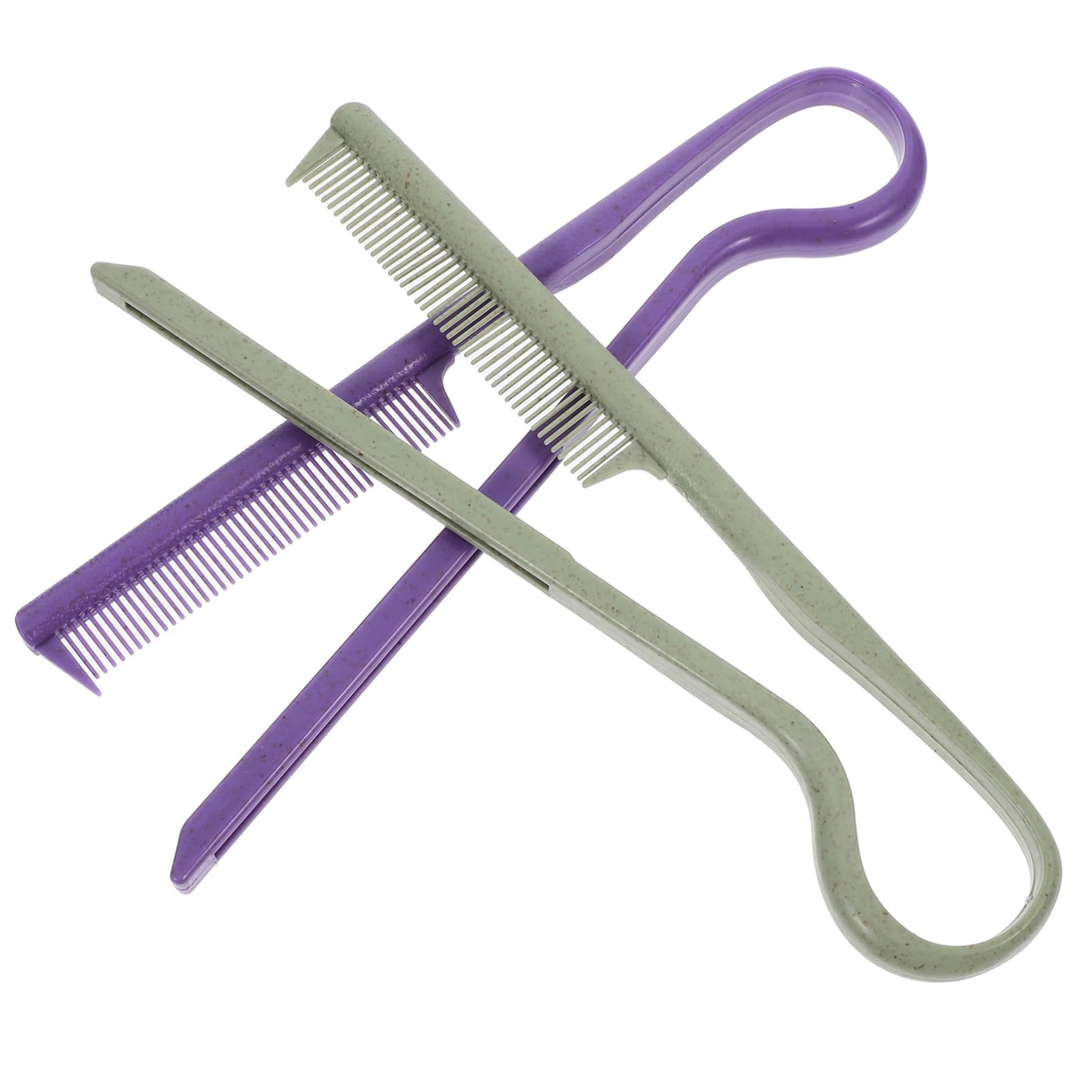 2pcs Straight Styling Teasing Comb Bristles Fading Hair Comb for Women Highlight Hair Lubricating Hot Comb for Wig Beauty Tangle Untangle Dissolver Dye Straw