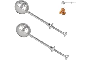 2pcs Powdered Sugar Duster, Stainless Steel Powder Dusting Wand Sprinkler Sifter Dual Function Baking Tool with Spring Handle