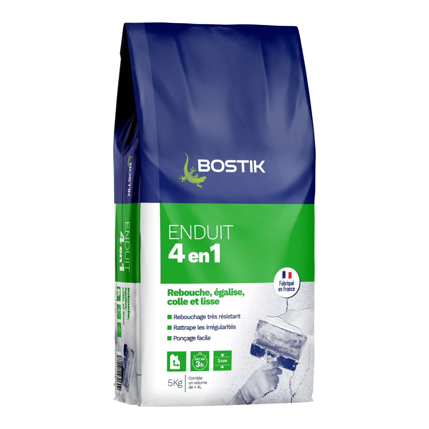 Bostik 4-in-1 Multi-Purpose Powder Coating, Equalising, Smooth and Glue, White, 5 kg Bag