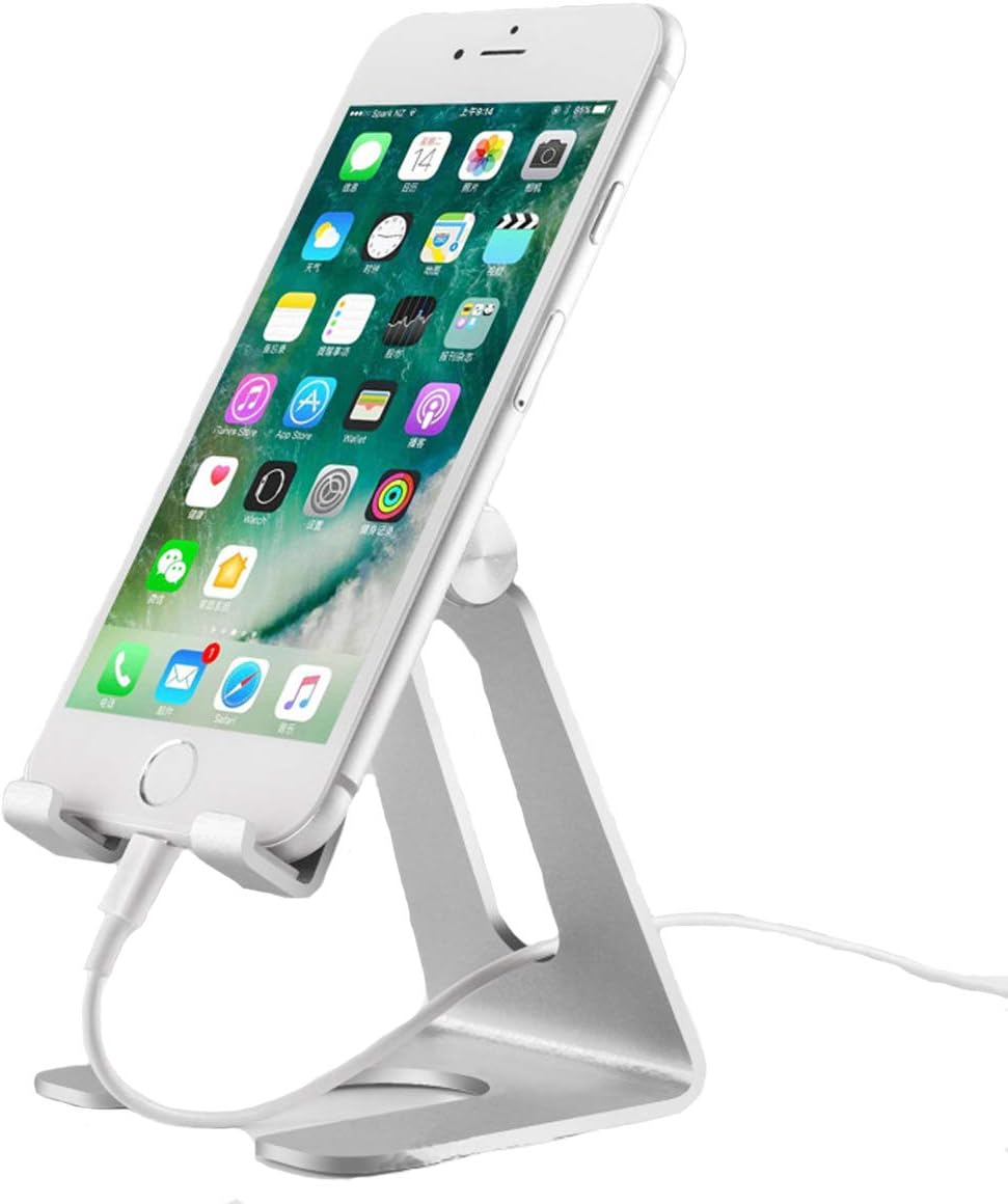 Adjustable Tablet Stand Holders, IOQSOF Cell Phone Stands, Phone Desk Holder, iPad Stand, Aluminum Stands Cradle Dock for Switch All Smartphones and Tablets