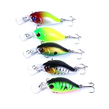 Republe Simulation Rock-Fischköder Künstliches Crankbait des harten Köder Angelhaken Bunte Wobbler Fishing Kit Tackle