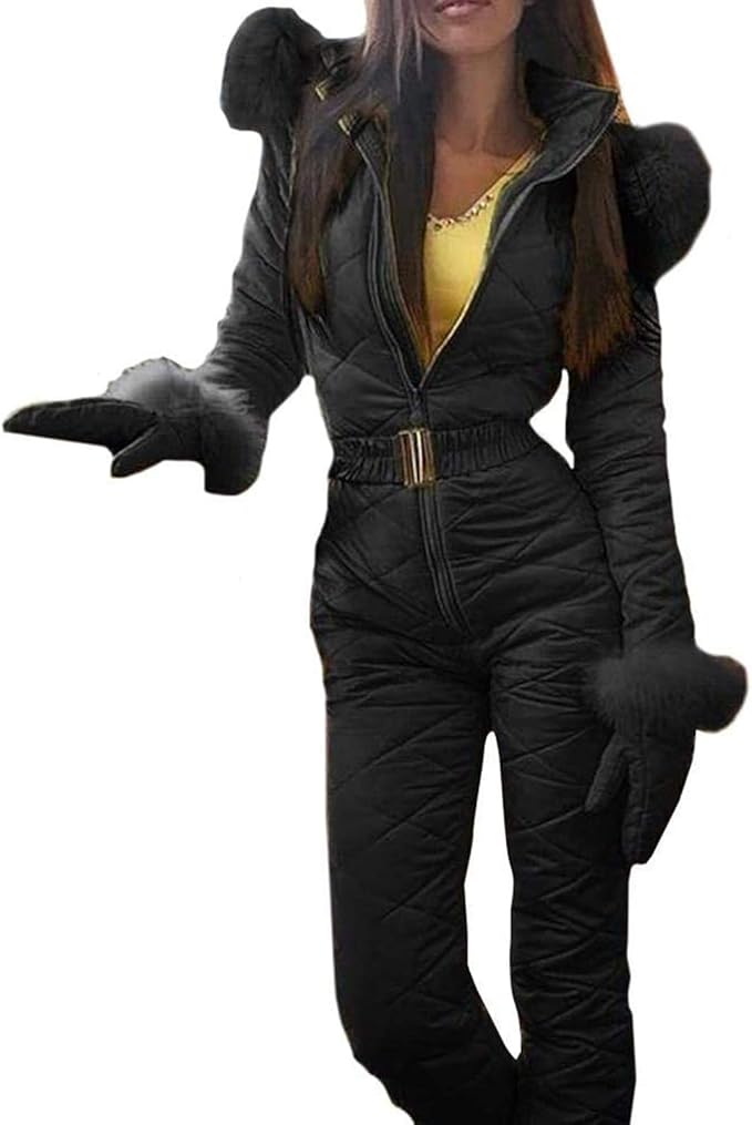 Women's Winter Outdoor Ski Suit Keep Warm Waterproof Snowsuits Ladies One Piece Ski Suits