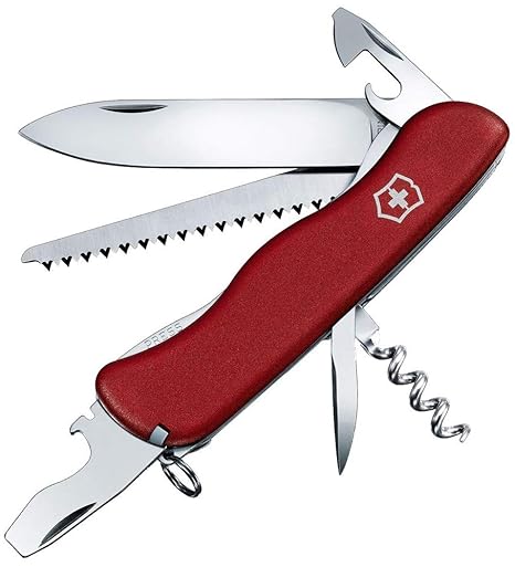 Victorinox Taschenmesser Forester (12 Funktionen, Holzsäge, Platinen-Verriegelung)