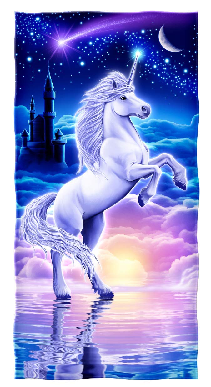 YISUMEI - Shower/Beach Towel - Unicorn - 70 cm x 140 cm