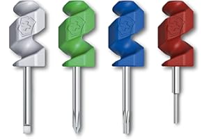 Victorinox Mini Tools, 4 Piece Set with Three Mini Screwdrivers, SIM Card Pin Assorted Colors for Swiss Army Knives with Cork