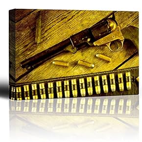 Revolver and a Belt of Ammo Laying on...