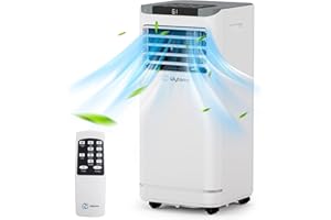 WIYTAMO 10,000 BTU Portable Air Conditioners for Room Up to 450 Sq.Ft, 4-in-1 Portable AC Unit, Heater, Dehumidifier & Fan with Remote Control, Self Evaporation System, LED Display