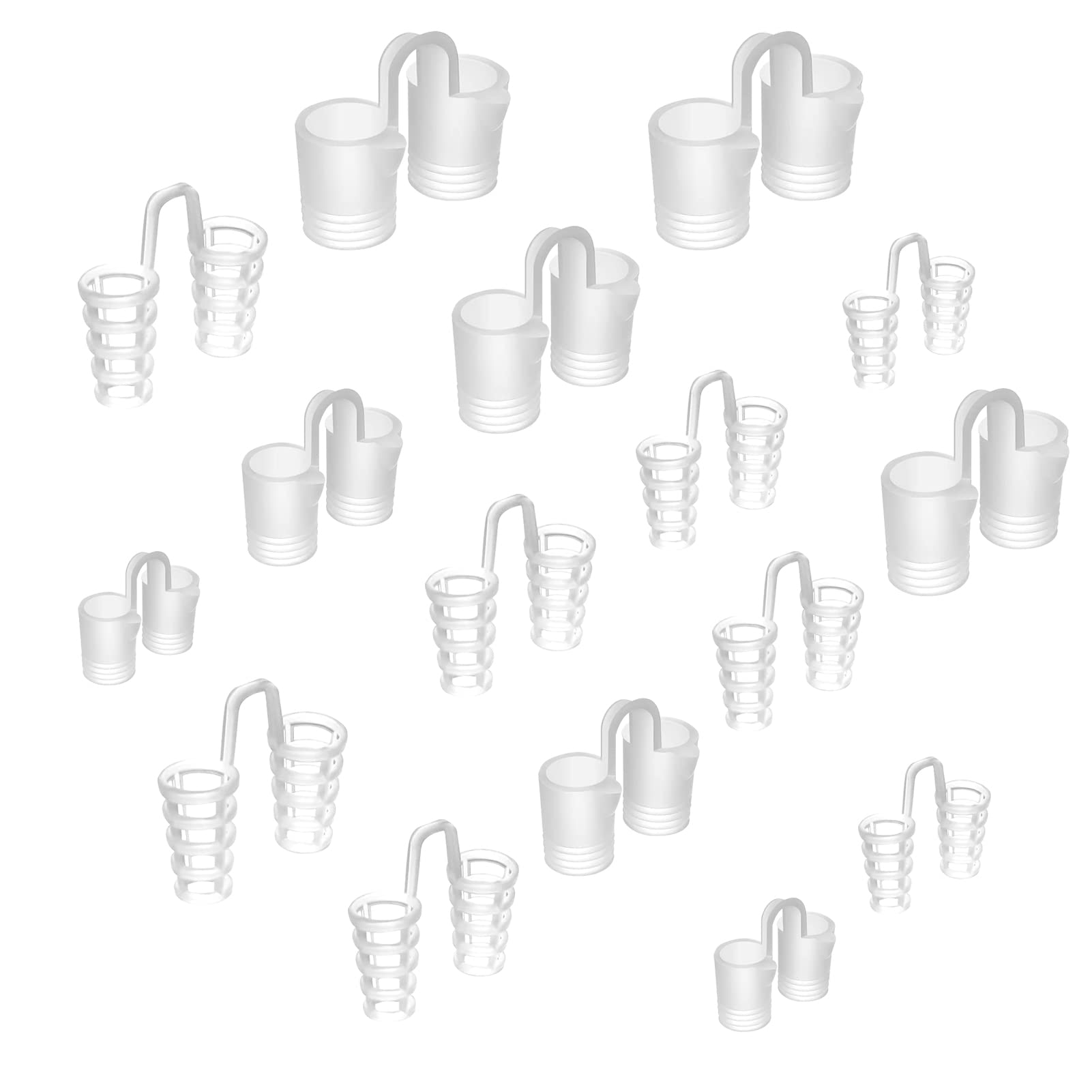 YuZhou 16 PCS Silicone Nose Vents, Nasal Breathers Anti Snoring Clips Nasal Dilators Breathing Nose Relief Nasal Dilator Snore Stopper Nose Vents Snoring Aids Nose Vents Anti Snore Devices