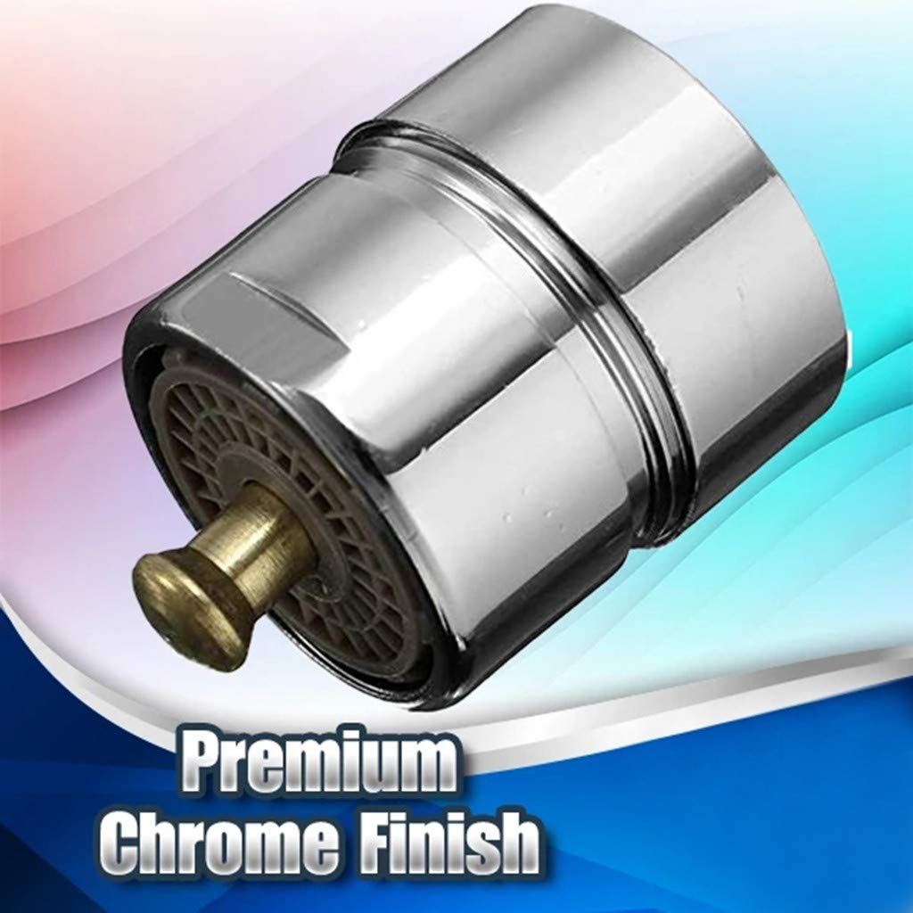 Ahagogo One-Touch Control Faucet Aerator Faucet Aerators Thread Bubbler Kitchen Water-Saving Device foaming Nozzle Faucet (Silver, 23.6 x 15.5 mm)