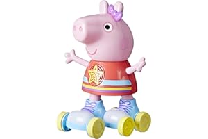 Peppa Pig Disco Peppa Roller Skating Doll, Pull-and-Go Action, 11 Inch Figures, Preschool Toys for 3 Year Old Girls and Boys and Up, with Lights, Speech, and Music