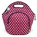 LunchFox Eco-Friendly Insulated Neoprene Lunch Bag Tote for Women, Pink/Red - The Melrose