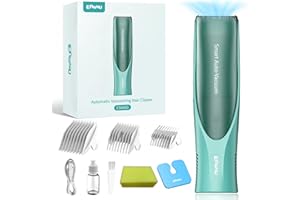 Bufccy Baby Hair Clippers, Low Noise Electric Vacuum Baby Hair Clippers for Kids, Waterproof, Rechargeable Hair Cutting Kit, Cordless Hair Trimmer for Toddlers & Children