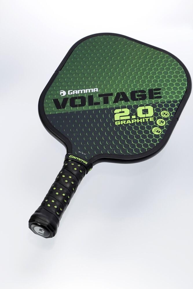 GAMMA Sports 2.0 Voltage Pickleball Paddle: Mens and Womens Textured Graphite Face Pickle-Ball Racquet - Indoor and Outdoor Racket: Green, ~7.6 oz : Sports & Outdoors