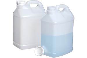 Hudson Exchange 2.5 Gallon Hedpak Container with Cap, HDPE, Natural, 4 Pack