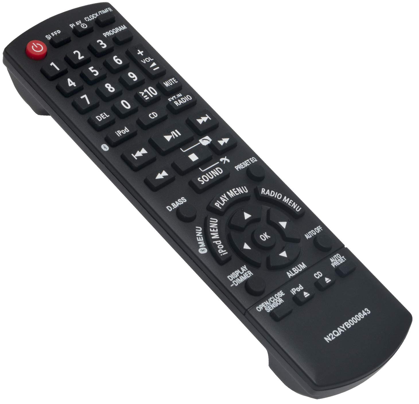 ALLIMITY N2QAYB 000643 Remote Control Replace for Panasonic Compact Stereo System SC-HC55 SC-HC55DBEBK SC-HC55DB