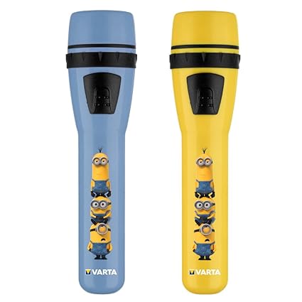 Varta LED Minions Stableuchte inkl. 2x High Energy AA Batterien, 5 mm, blau oder gelb