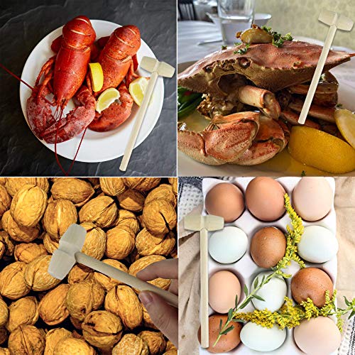 FADIKX 30Pcs Wooden Hammer for Breakable Heart Mini Wooden Hammers for Chocolate Toy Mallets for Kids, Crafts and Party Game Props