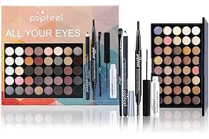 WASAIGGON All in One Eyeshadow Palette Makeup Set,Makeup Kit for Women Full Kit, All in One Makeup Set,Include Eyeshadow&Facial Palette &Eyebrow&Eyeliner EyeShadow Brush (SET001A（5Pcs Makeup）)