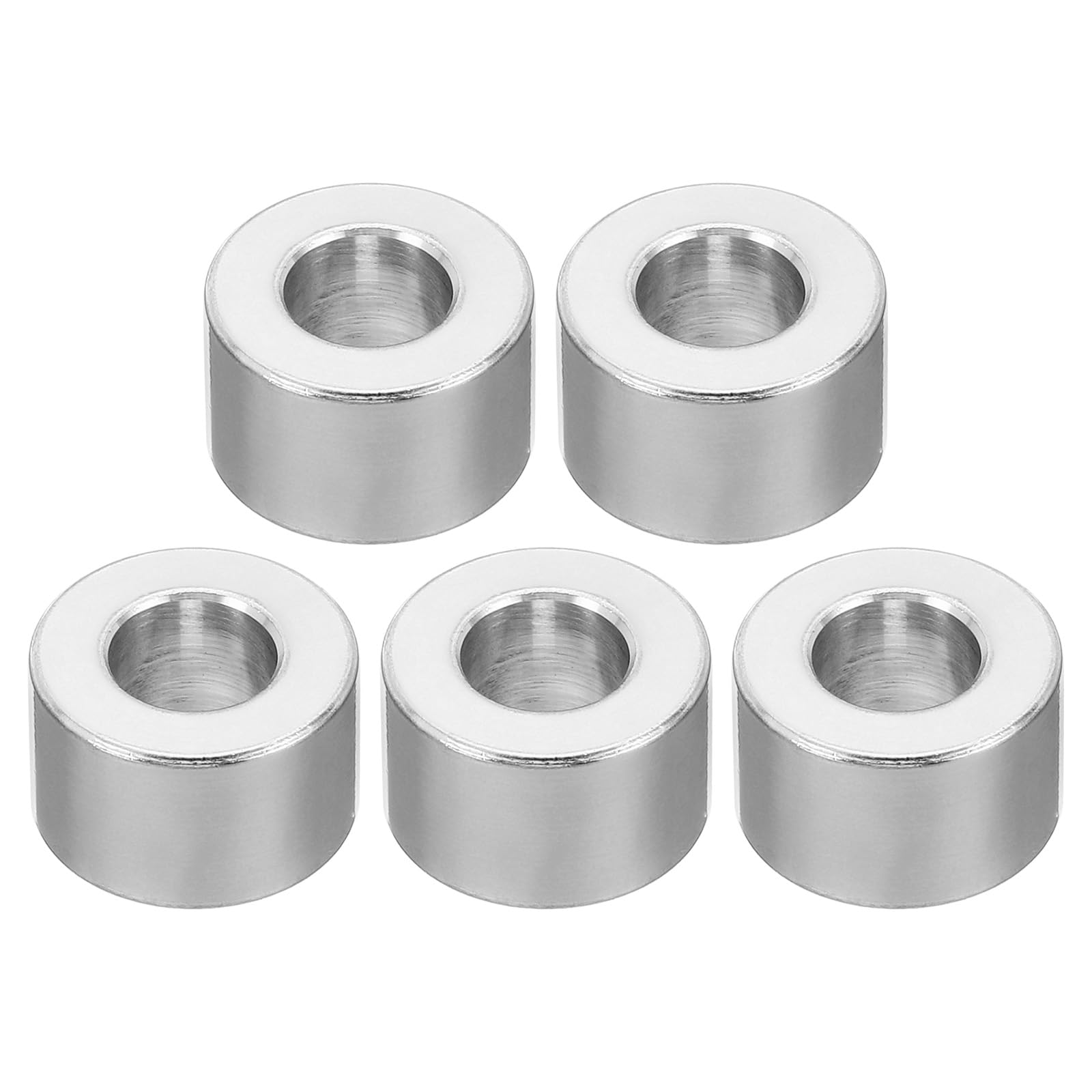 PATIKIL M8 Aluminum Spacers,5Pcs Metal Spacer Aluminum Round 8.2mm ID x 16mm OD x 10mm L Thickness Aluminum Spacer Screw Standoff for 5/16" or M8 Screw Bolts