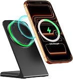 MagSafe Charger Stand 15W Magnetic Wireless Charger for iPhone 17/Air/16/15/14/13/12 Series (Onyx Black, No Adapter)