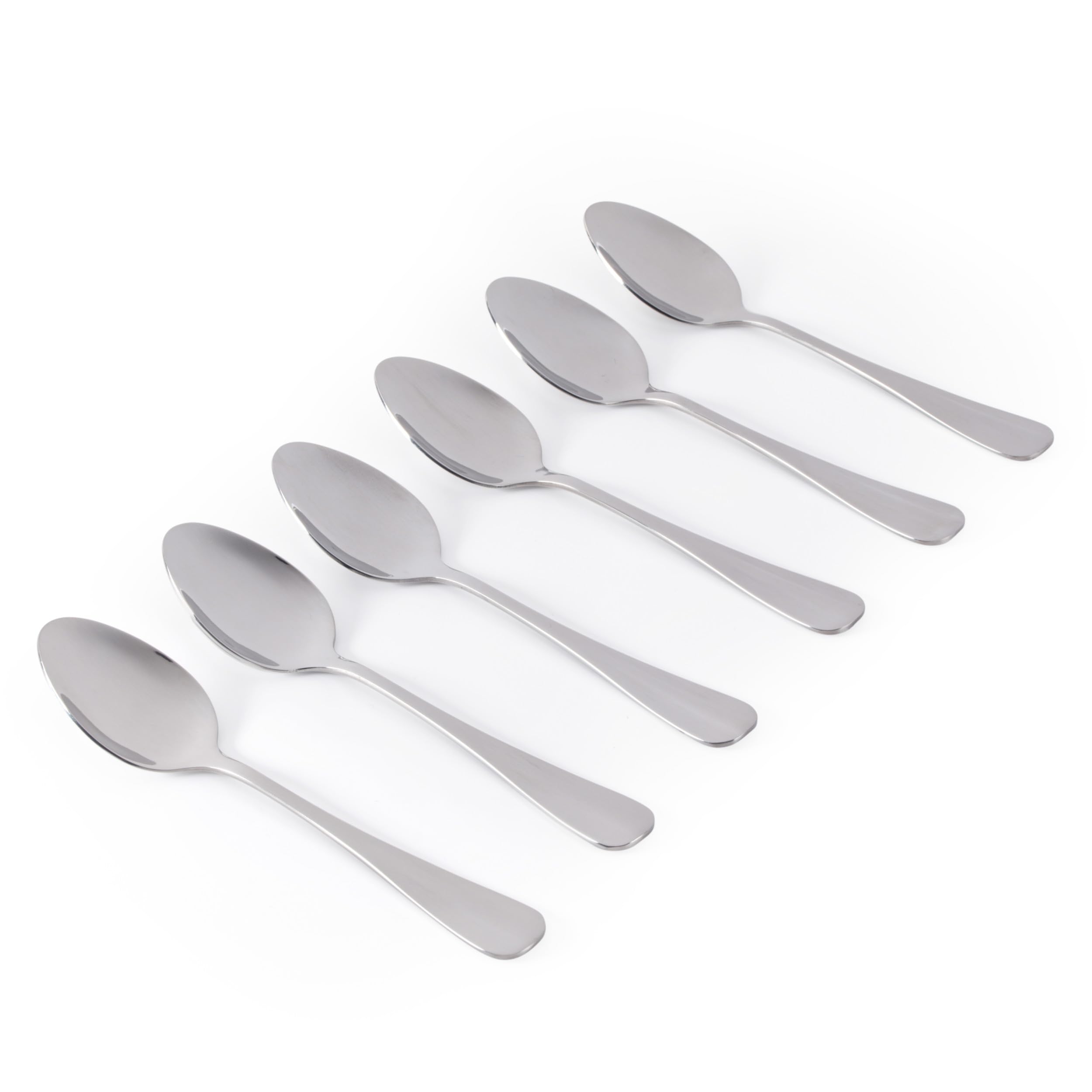 Salter BW13681EU7 Teaspoon Set of 6 – Newbury Stainless Steel Coffee Spoons Cutlery Set, Mirror Polish Finish Flatware, Tea Spoon Tableware for Home, Restaurant, Office, Kitchen, Dishwasher Safe