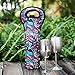 LAGUTE Wine Bottle Carriers Tote, Set of 3 Neoprene Champagne Bottles Protective Travel Bag for Safe Transportation, Gift for Wine Lovers, Great for Dating/Party/Camping -Tropical