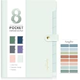 Sooez Elegant Accordion File Organizer, 8 Pocket Expanding File Folder | Portable Folders for Documents, Cute Paper Organizer