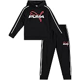 PUMA Baby Boys Pants Set - 2 Piece Pullover Hoodie and Joggers Jog Set - Cozy Fleece Play Wear Pant Sets for Toddler Sizes